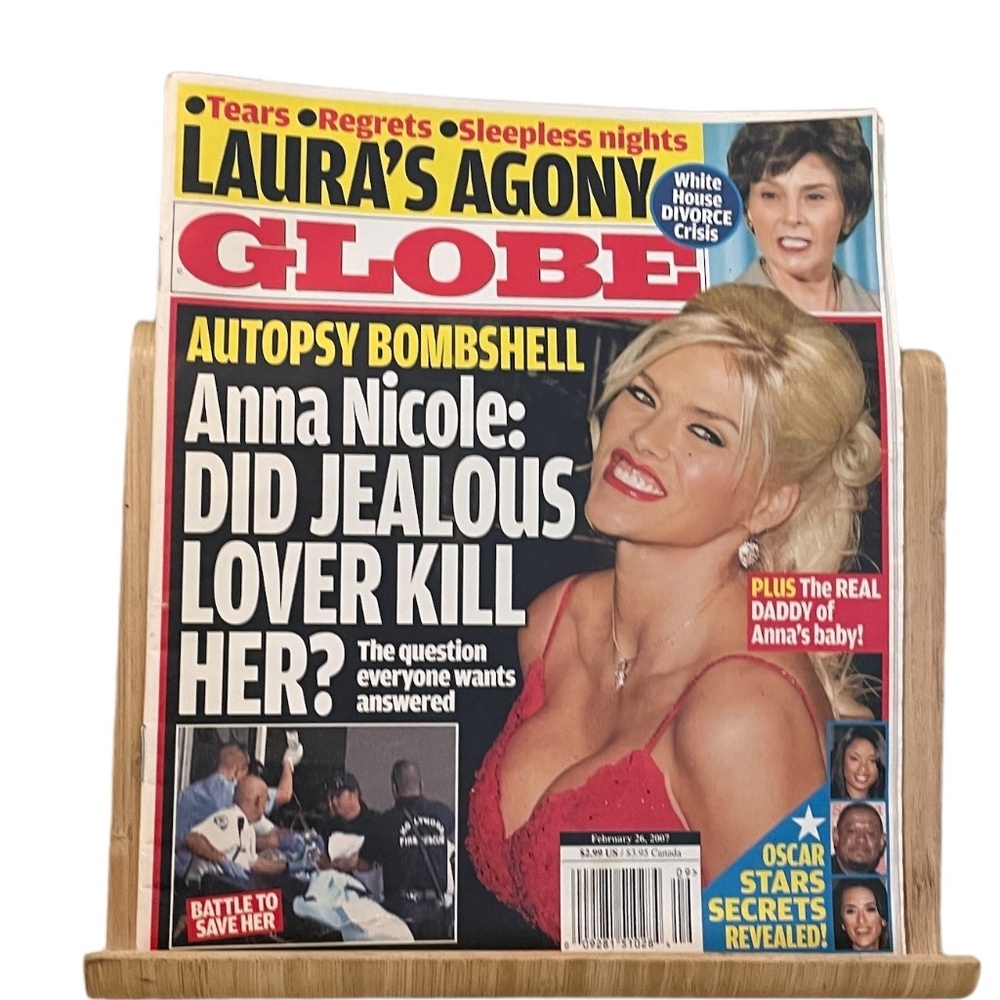 Globe‎ Magazine Anna Nicole Death Autopsy Bombshell Jealous Lover, February 2007